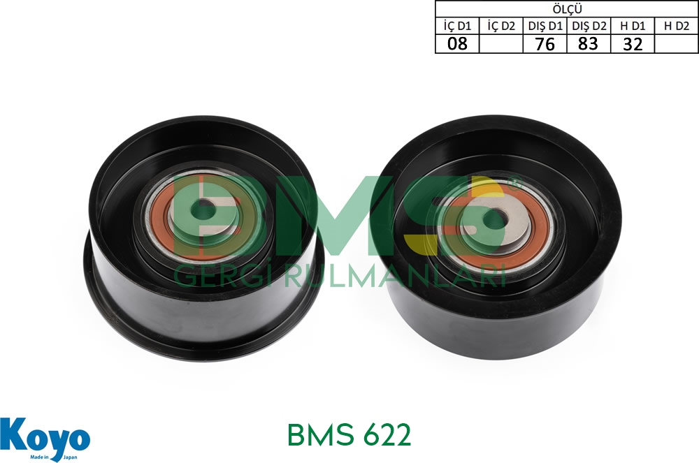 BMS 622 Vauxhall / 4506092 - 9201540 Gergi Bilyası - 08x76/83x32