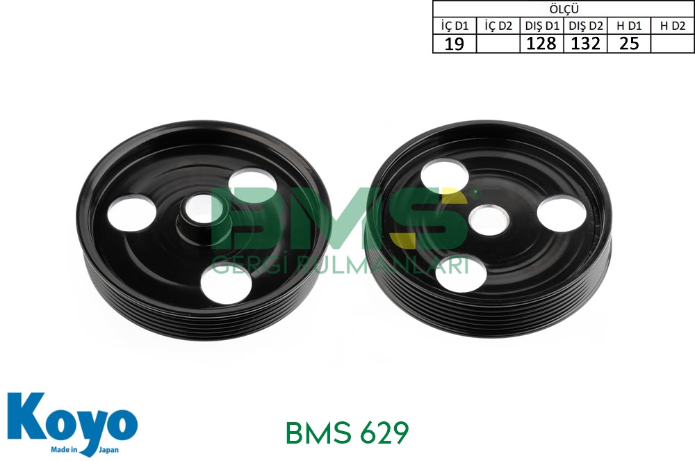 BMS 629 Opel VIVARO-MOVANO 2.0-2.3-2.5 00> Gergi Bilyası -19×128/132×25