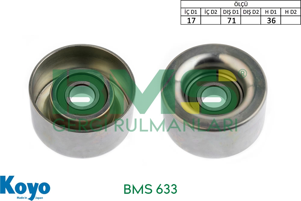 BMS 633 Mazda 6 2.0 02-07 / RF5G15980A – 17x71x36 Gergi Bilyası