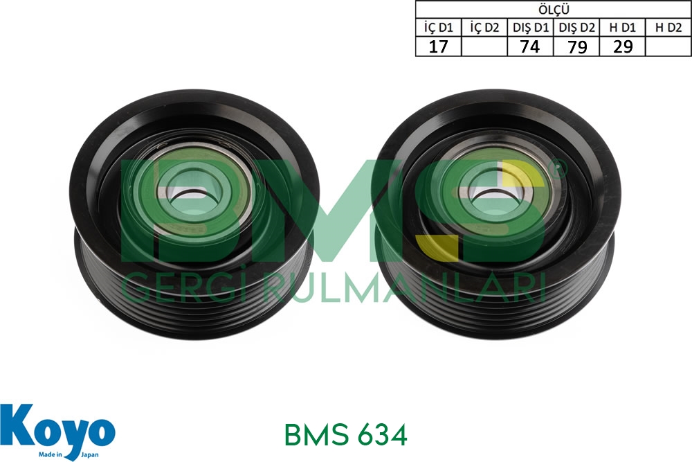 BMS 634 Toyota AURIS-AVENSIS-COROLLA-RAV4-VERSO / 1660426012 – Gergi Bilyası 17×74/79×29