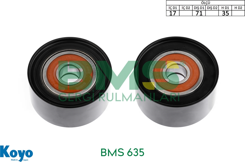 BMS 635 Mazda 3-5-6-CX7-MPV II 2.0-2.2 / RF5D15940A Gergi Bilyası 17x71x35