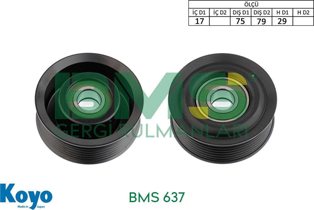 BMS 637 Lexus IS II 2.0 – 2.2 / 05-12 arası Gergi Bilyası 1660426011 – 17×75/79×29