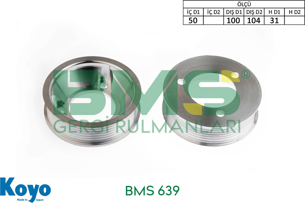 BMS 639 210511238R Hidrolik Direksiyon pompası / Renault / Nissan / Opel – 50×100/104×31