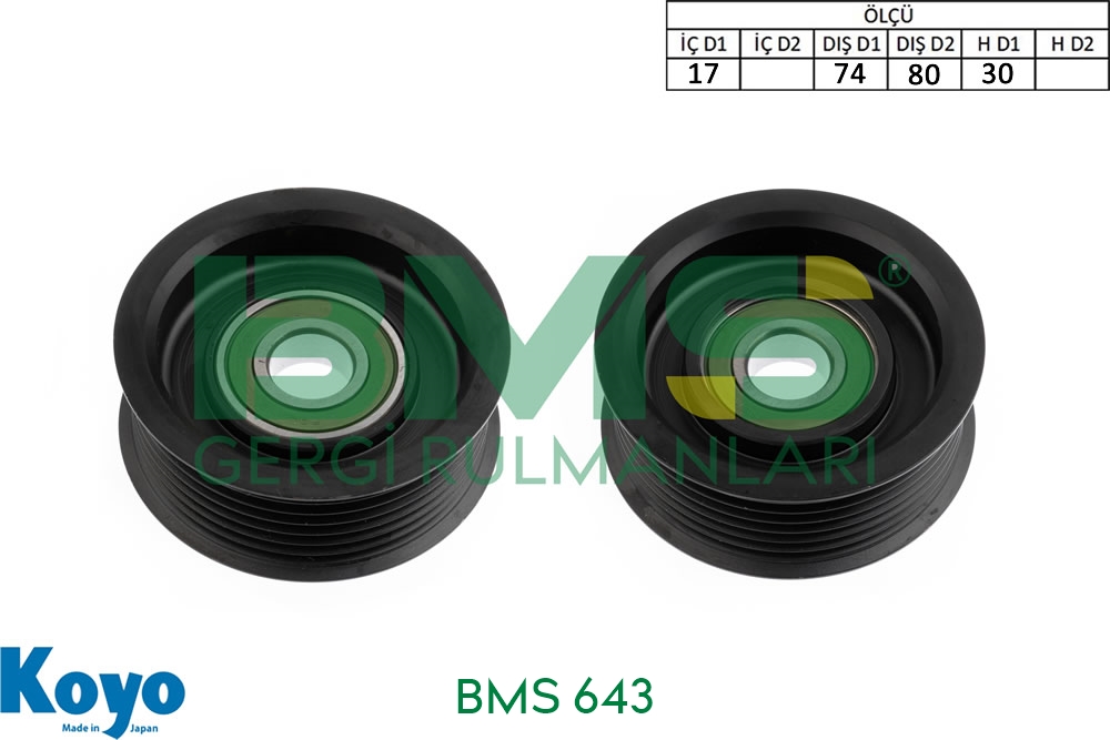 BMS 643 Honda ACCORD-CIVIC 2.0-2.4 01>Gergi Rulmanı