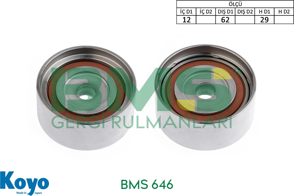 BMS 646 Toyota AVENSIS-COROLLA-PREVIA-RAV4 2.0 / 99-08 arası 1350327010 Gergi Bilyası